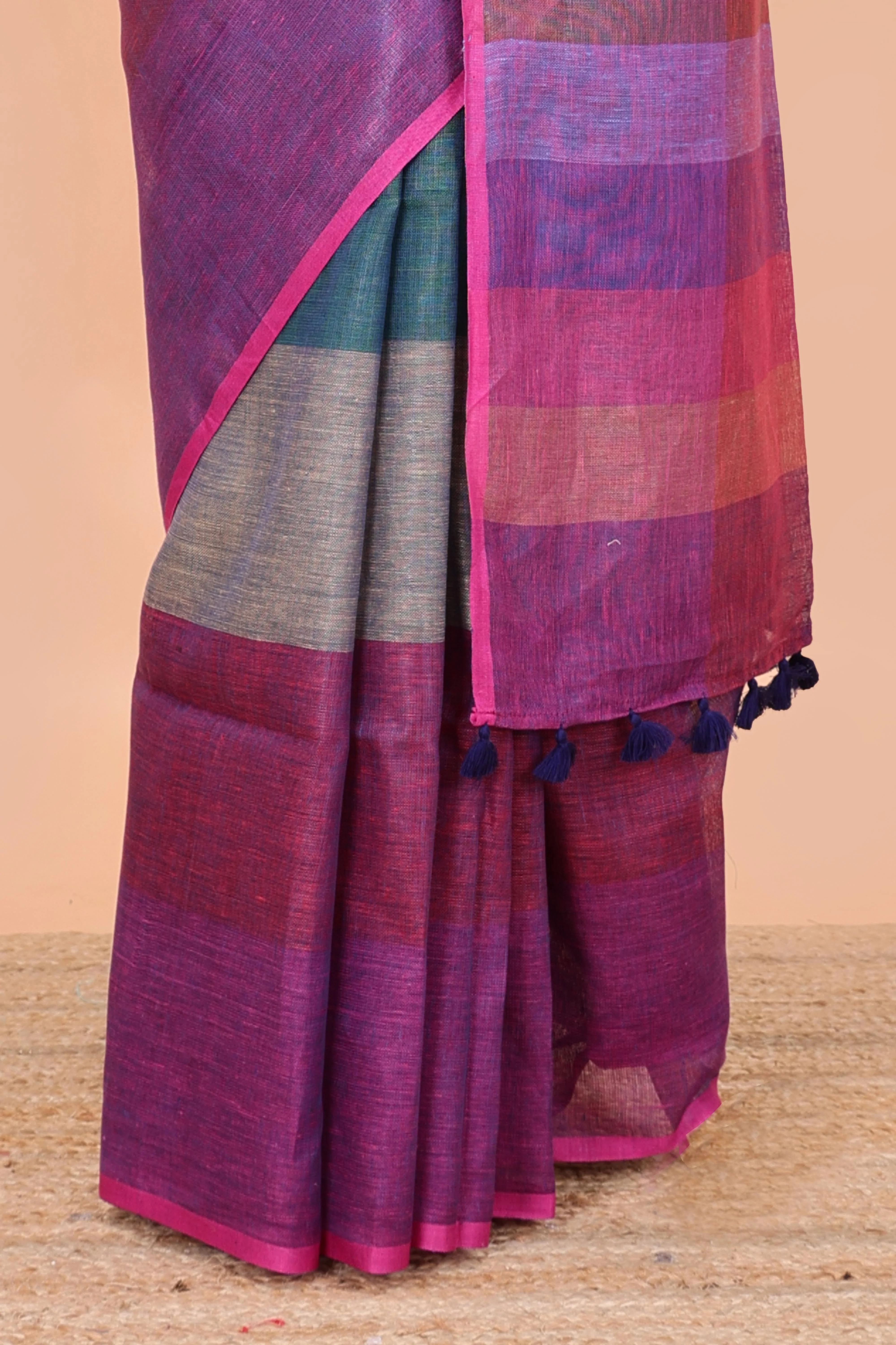 Linen saree - Image 4