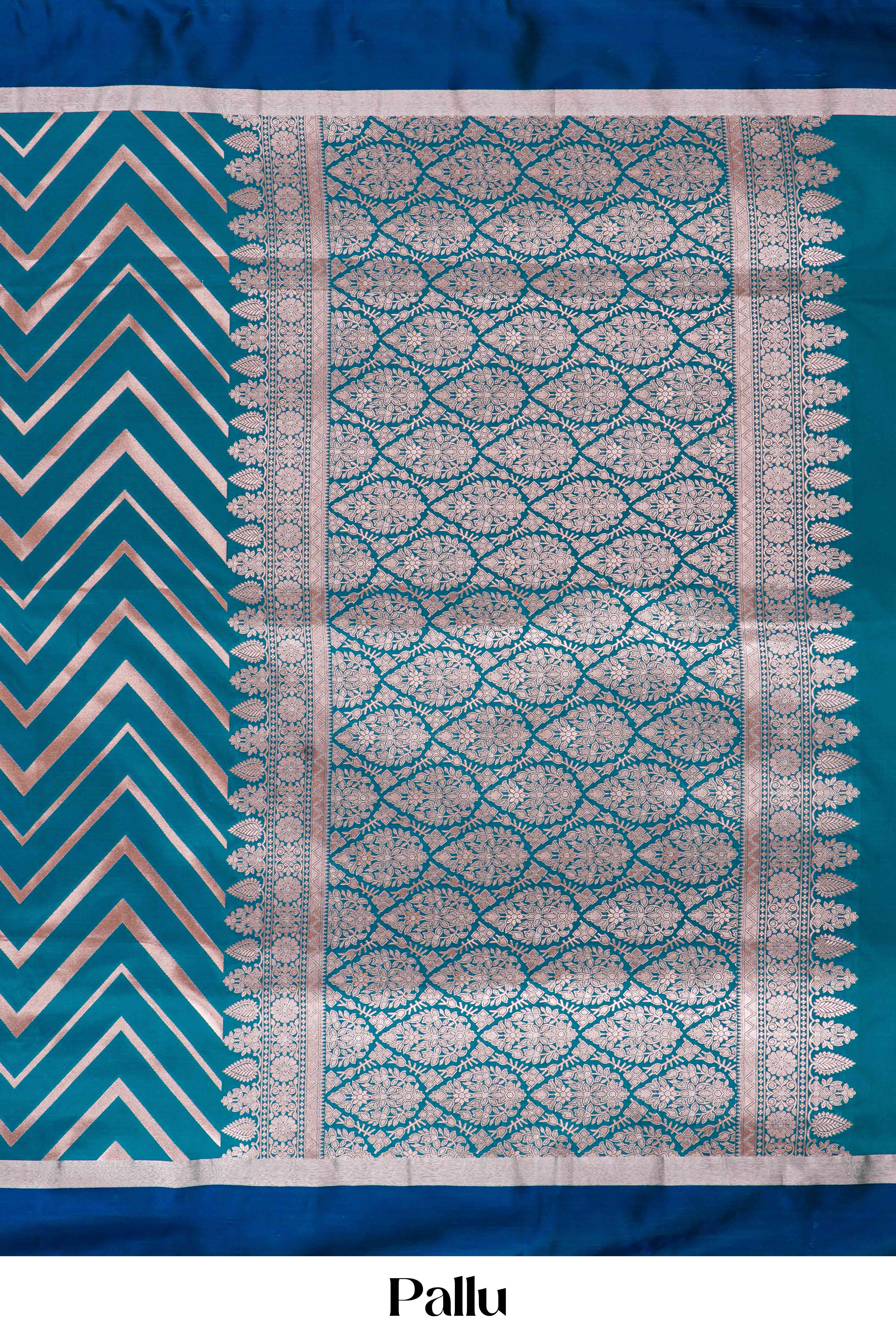 Peacock Green Art Silk Saree - Image 5