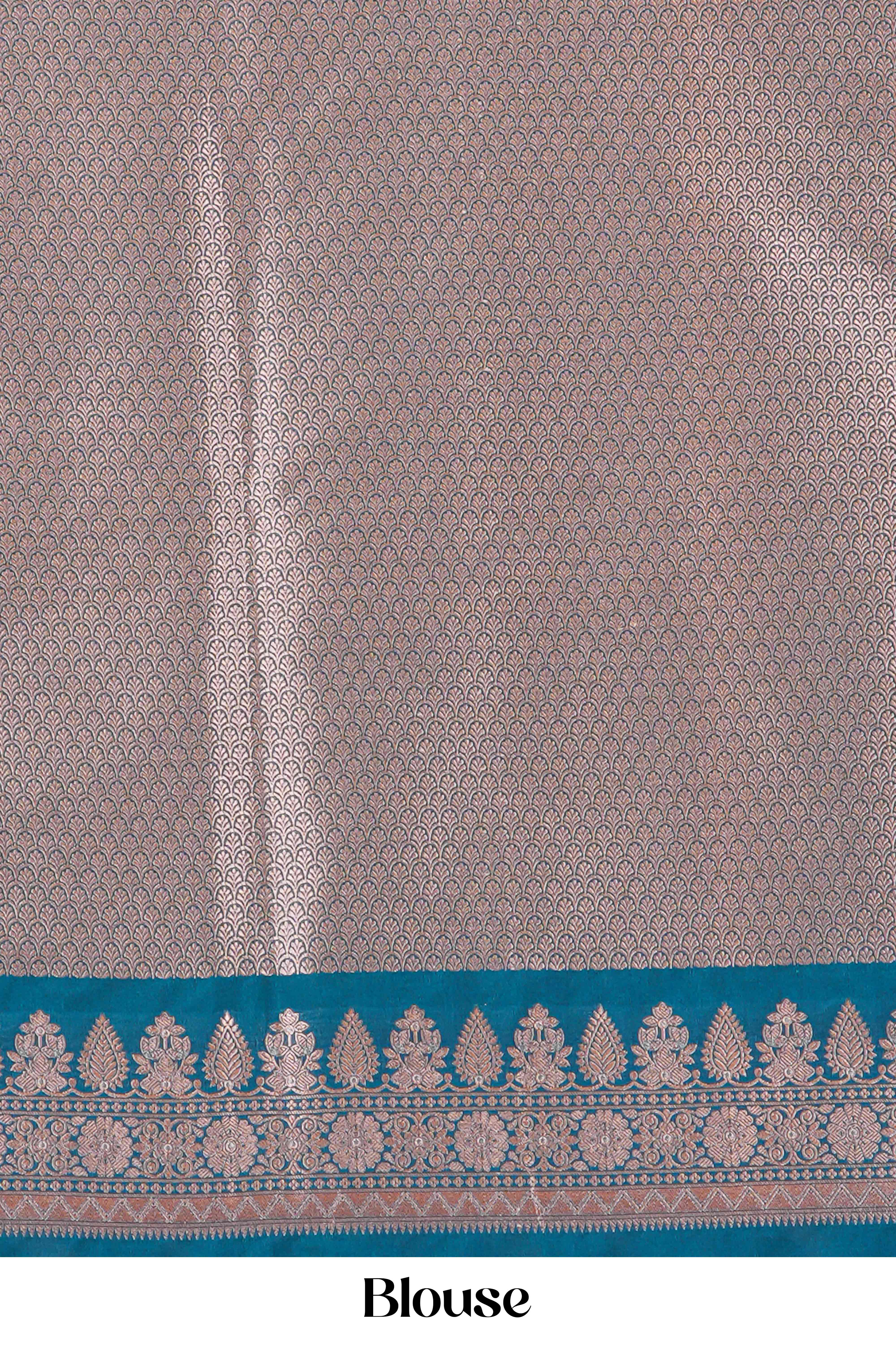 Peacock Green Art Silk Saree - Image 6