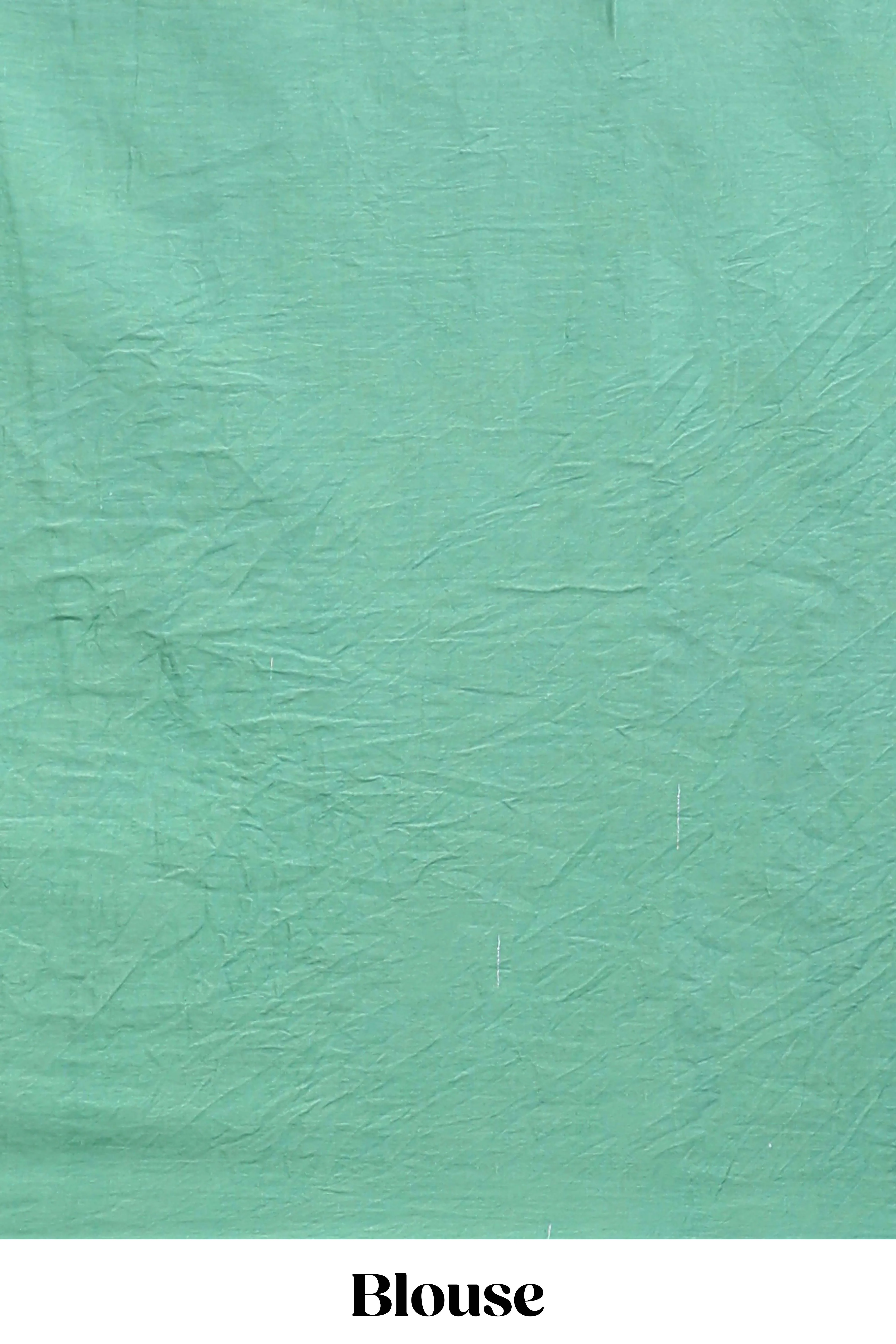 Borderless ocean blue shibori print mul mul cotton saree with contrast blouse - Image 5