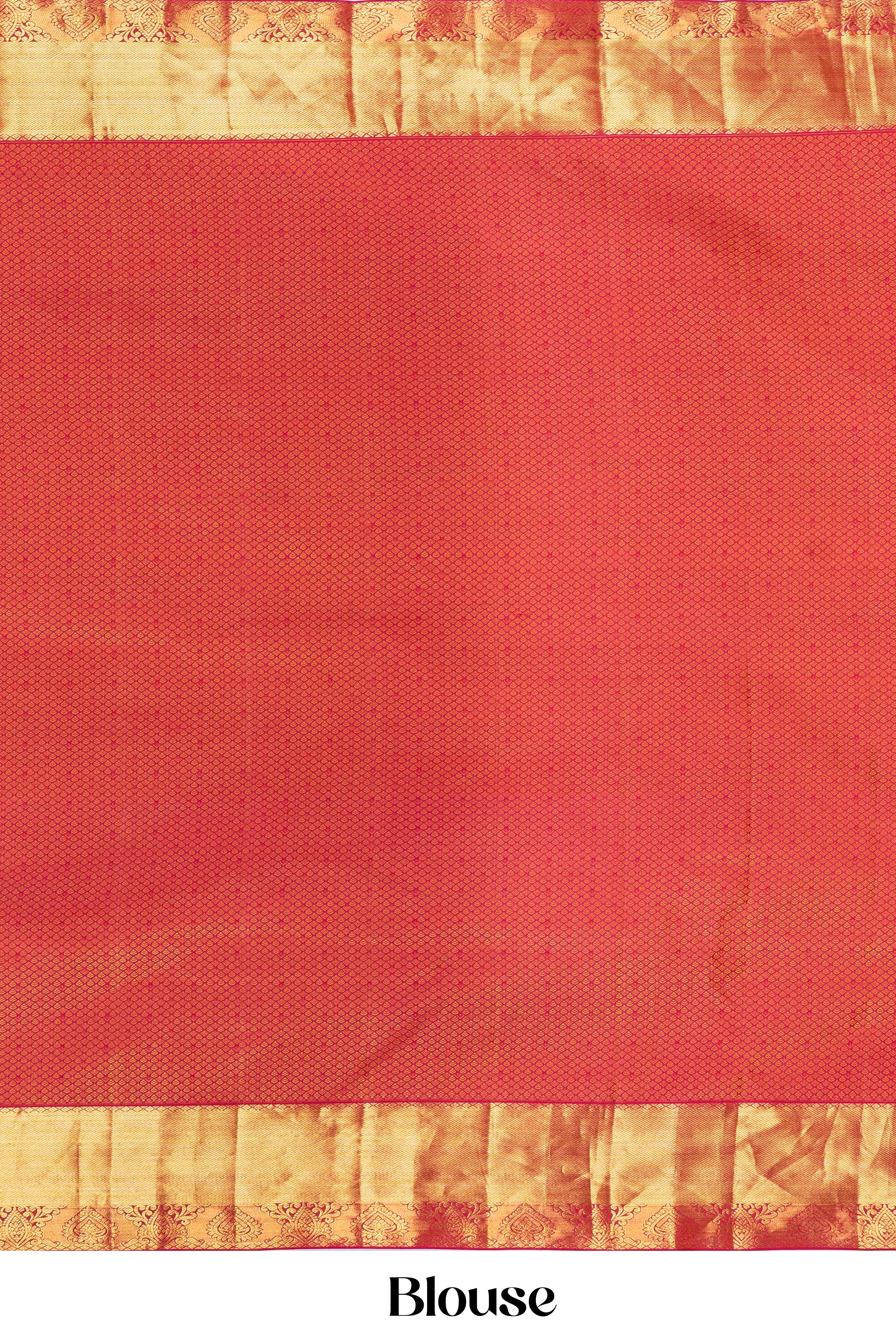 Blue Swayamvara Pattu Saree Jacquard Work With Zari Woven Border - Image 5