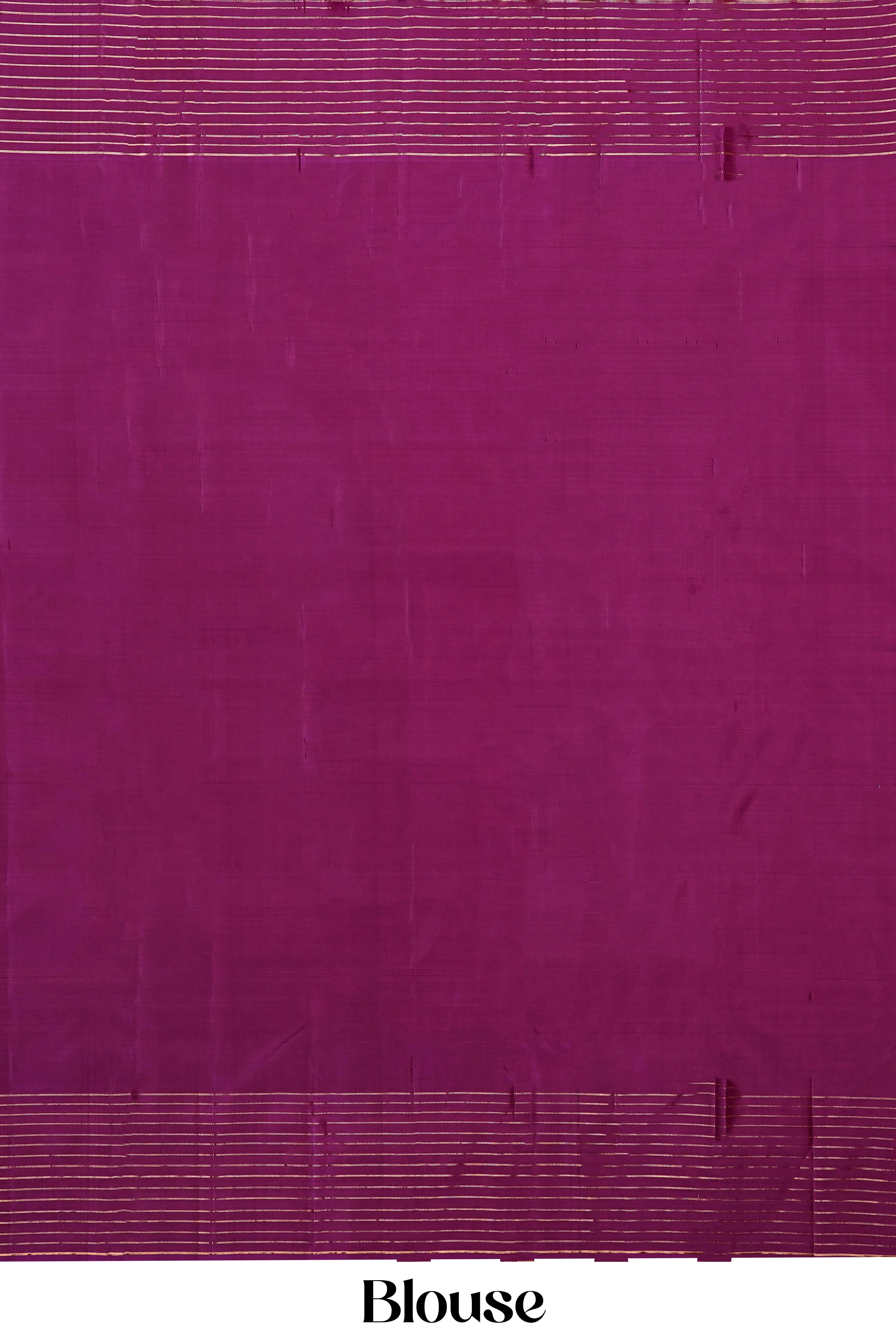 Wine Red & Purple Checked Border Kanchipuram Pure Silk Saree - Image 5