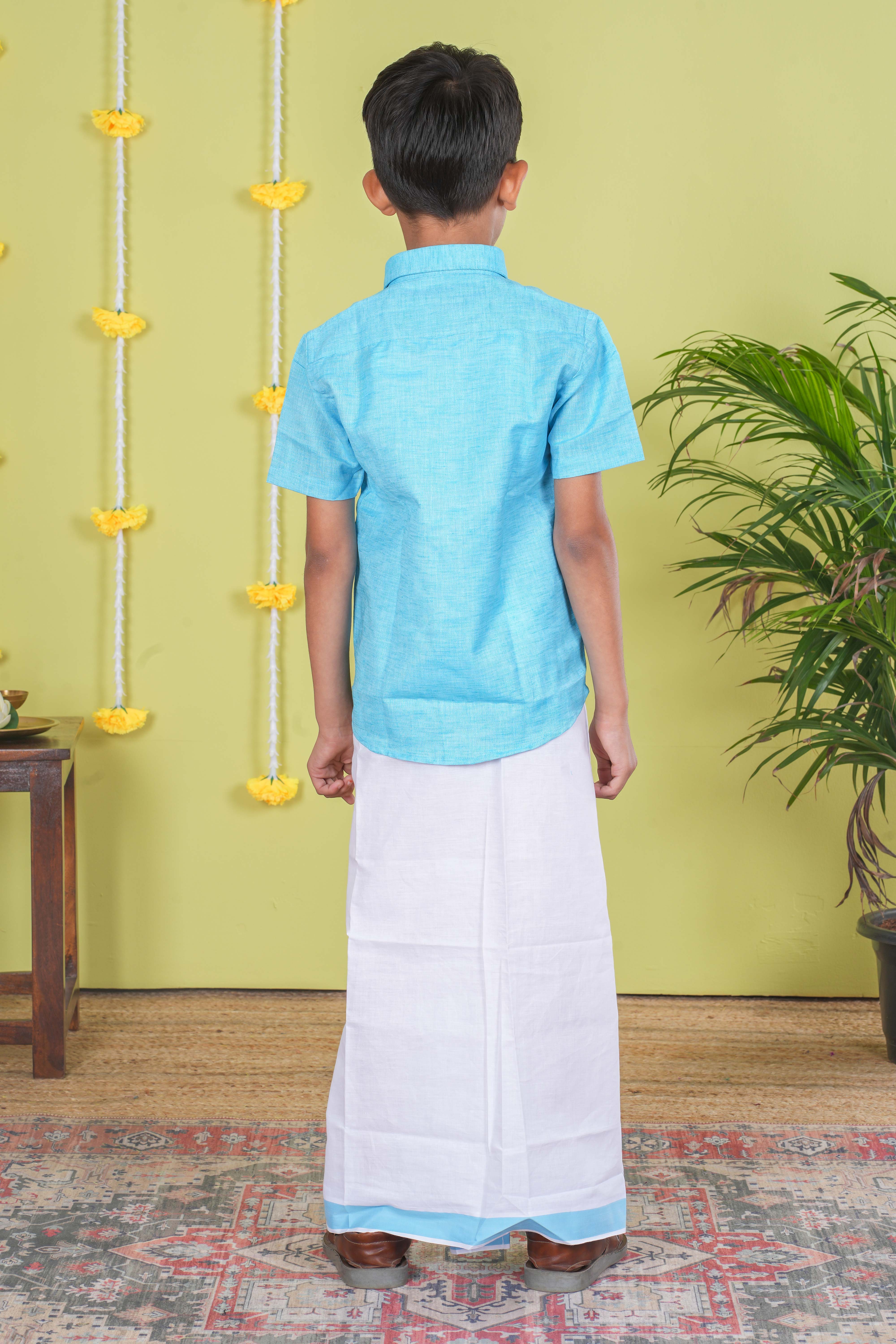 Boys Dhoti Shirt Set - Image 4
