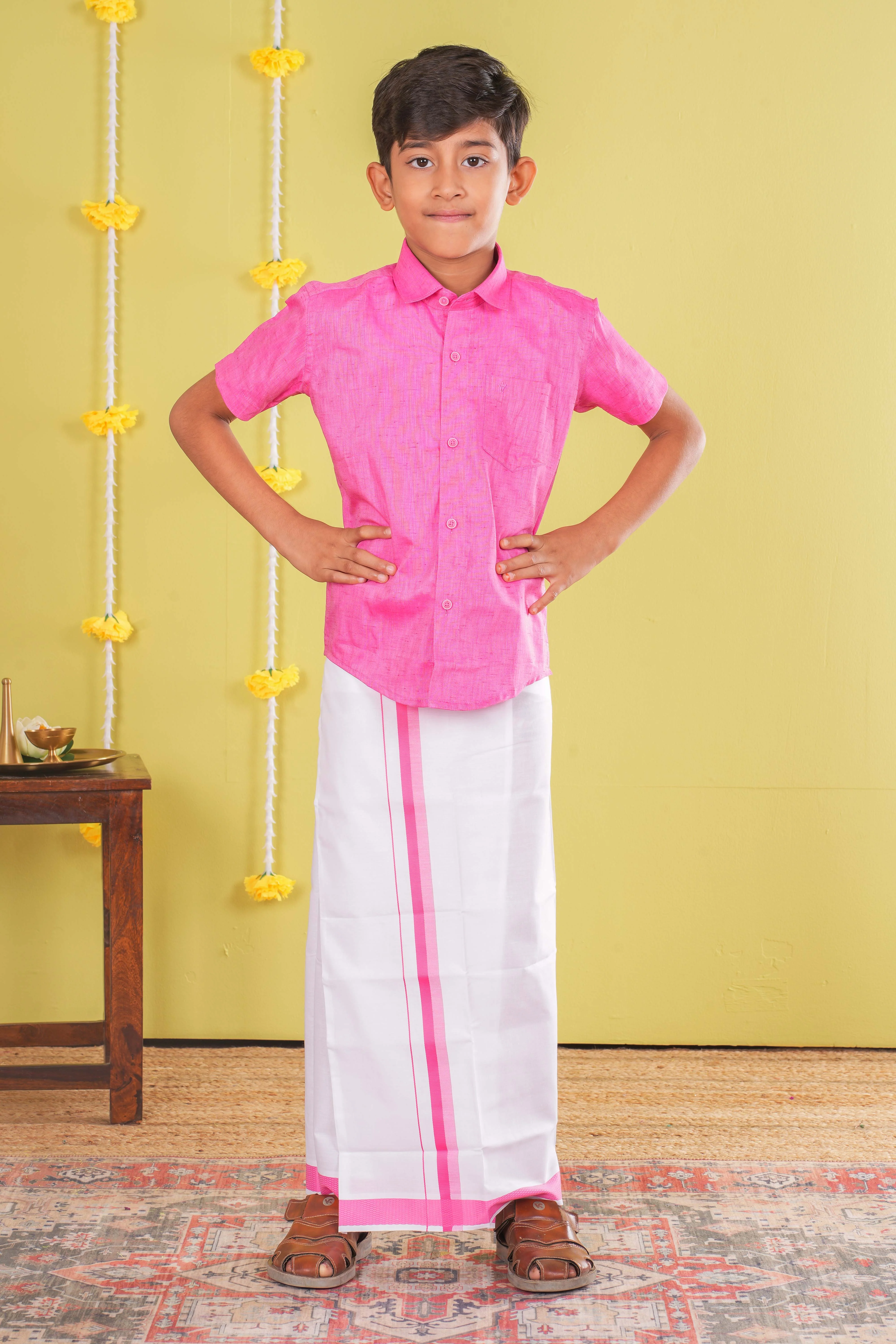 Boy's Dhoti Shirt Set - Image 3