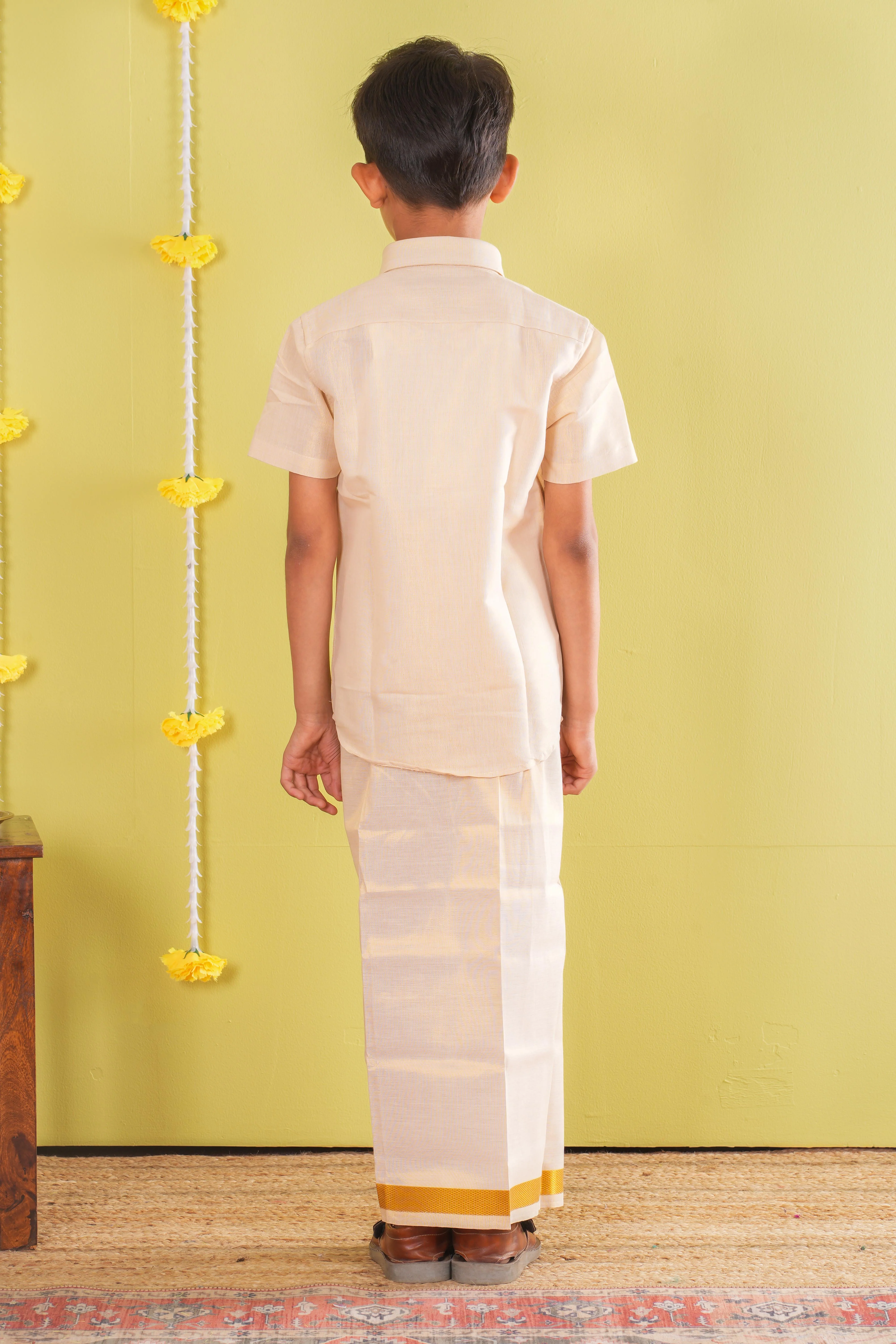 Boy's Dhoti Shirt Set - Image 5