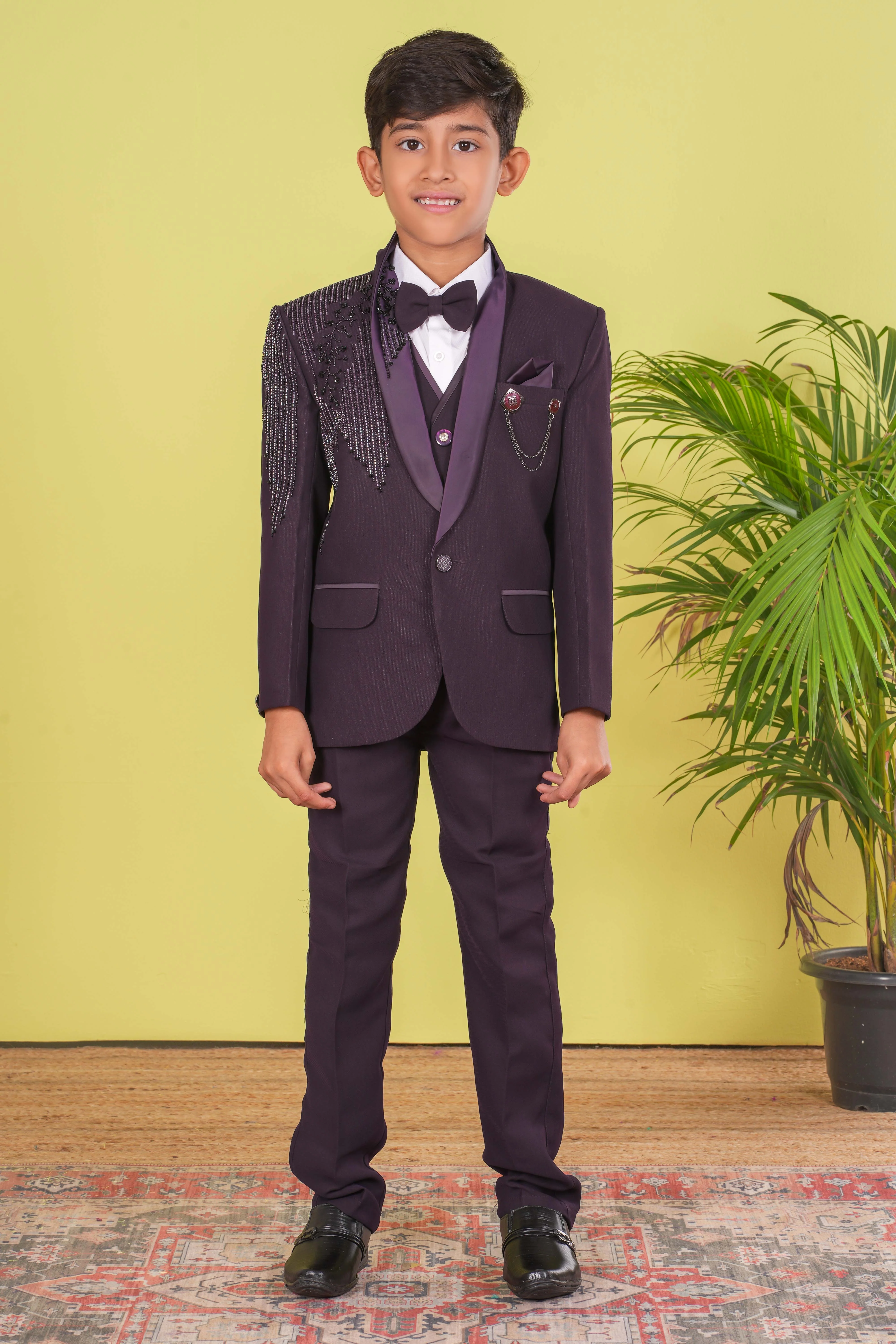 Boy's Designer Coat Suit Set - Image 4
