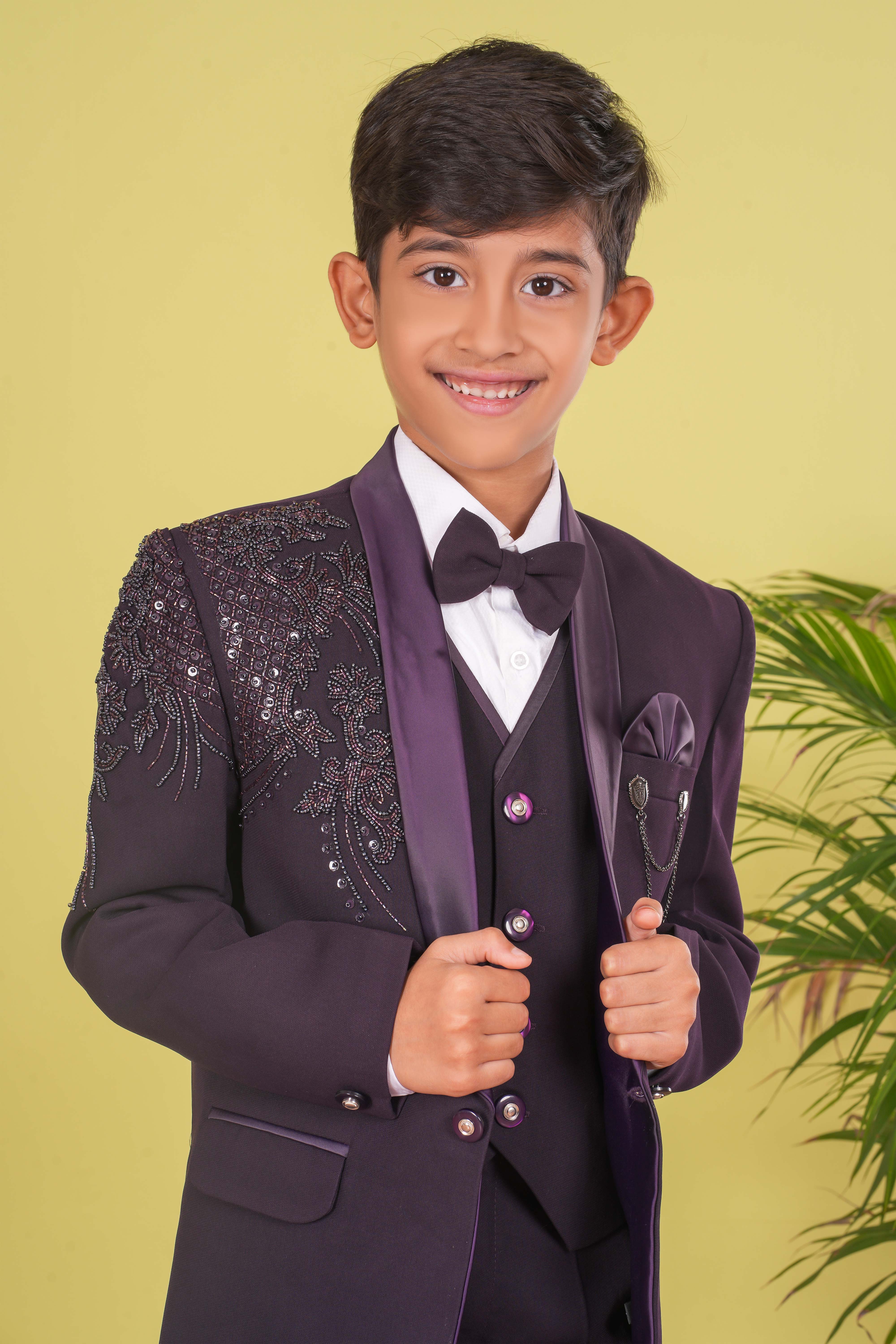 Boy's Designer Coat Suit Set - Image 3