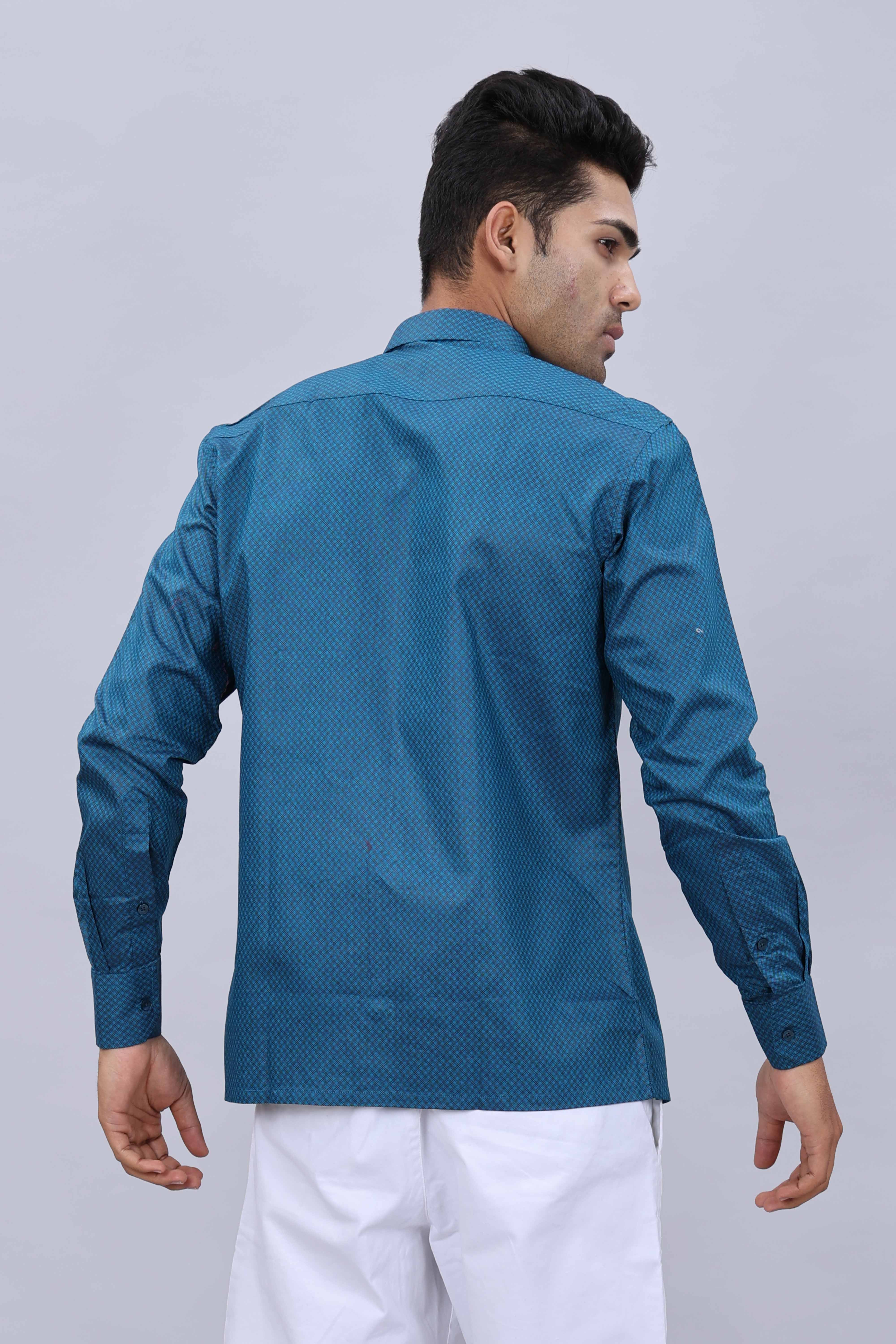 Men’s Pure Cotton Casual Printed Regular Fit Shirt - Image 5