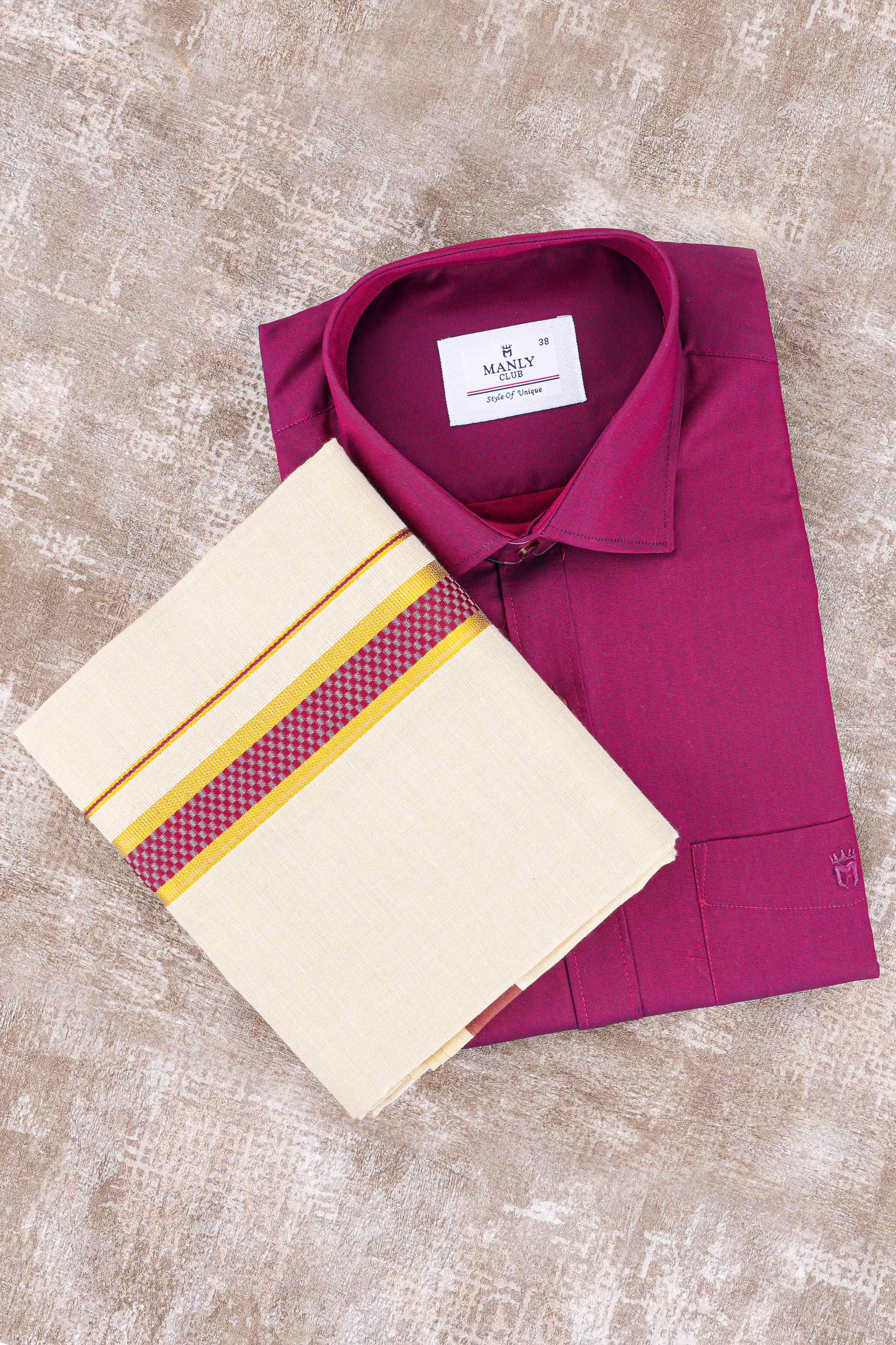 Mens Dhoti Shirt Set - Image 2