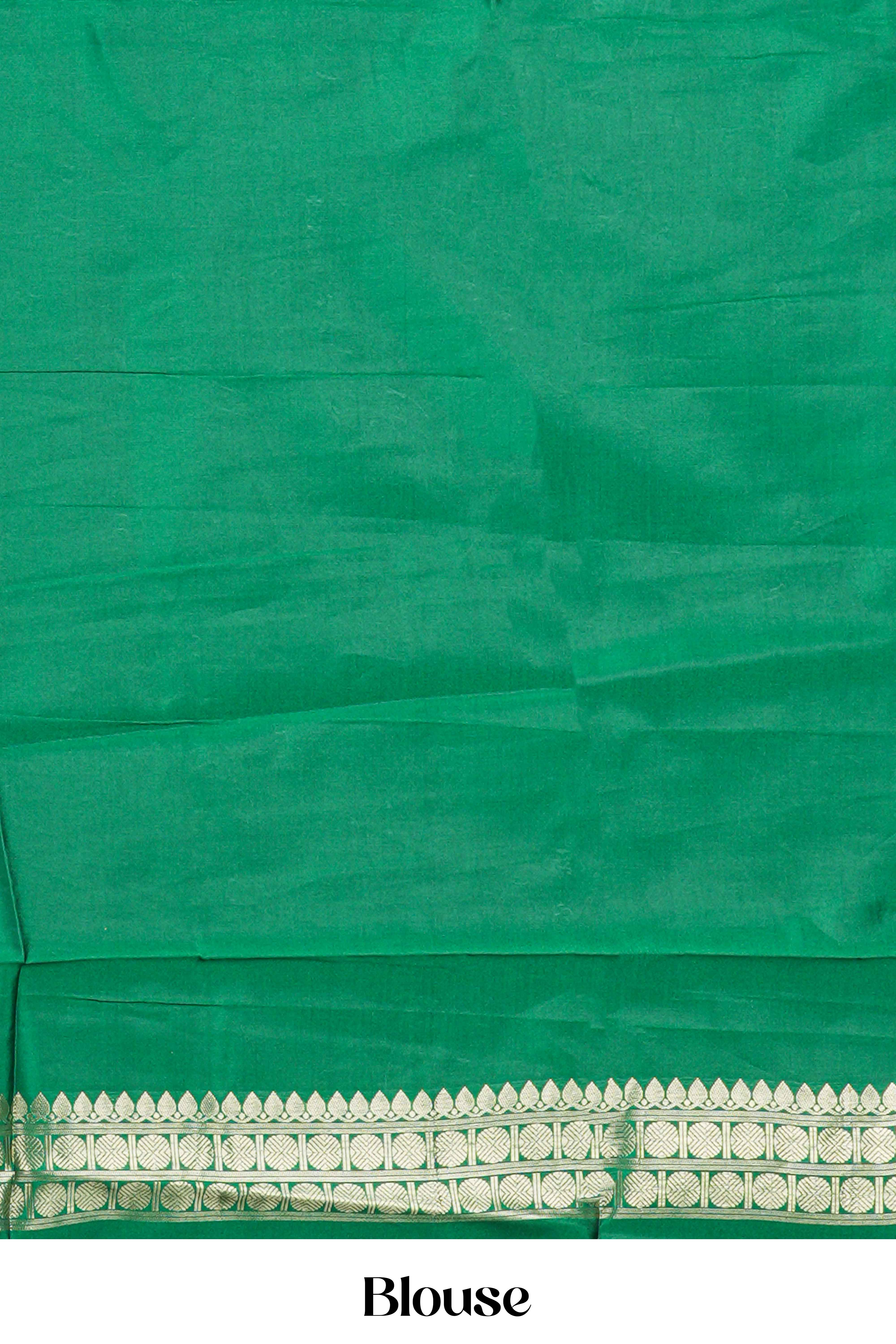 Pink Semi Art Silk Saree Delicate Golden Zari Motifs Along With Thalampoo Zari Woven Across The Body. The Border Is Broad With Intricate Floral Zari Weaving Rich Golden Zari Pallu - Image 6