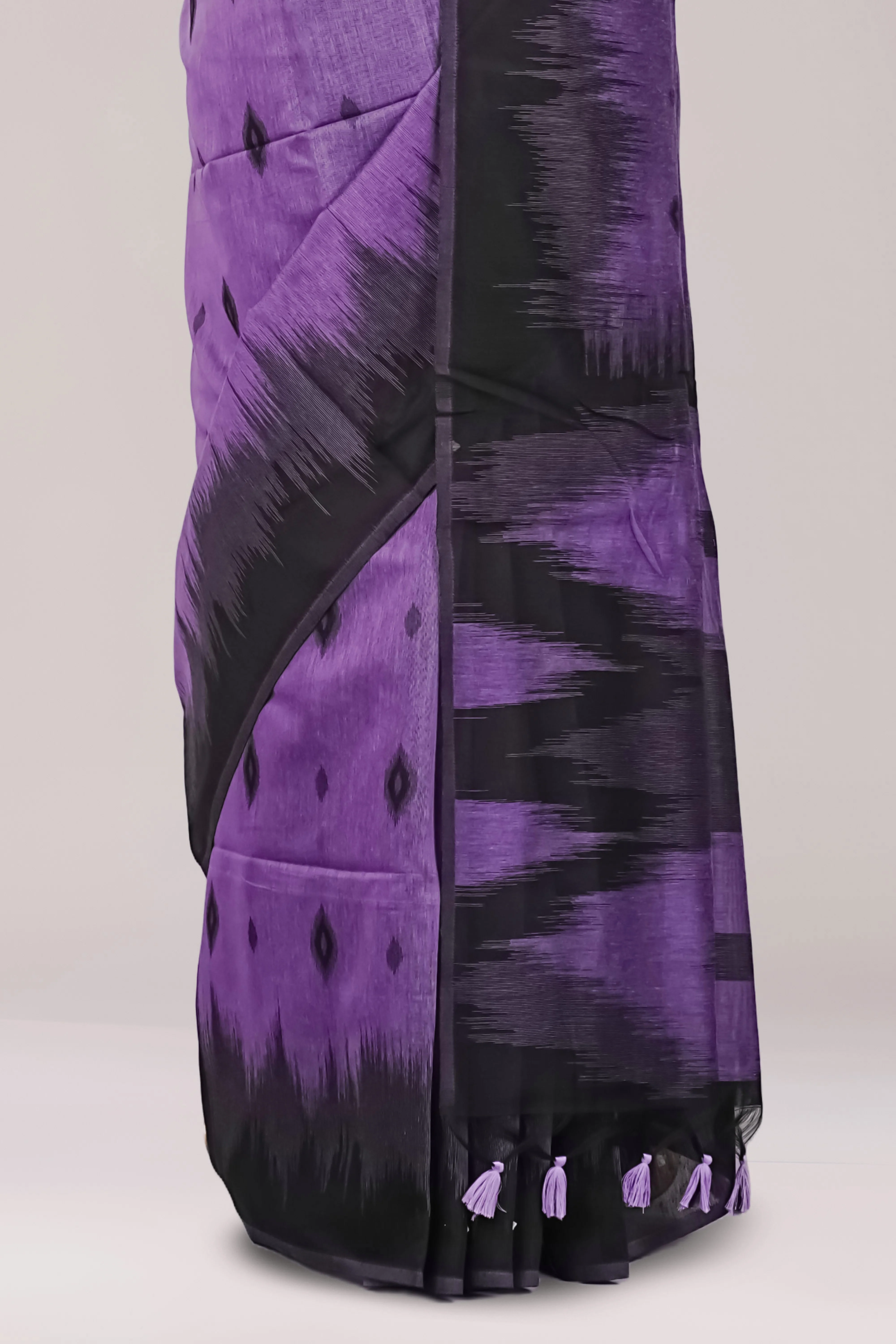 Purple South Cotton Ikkat Designs Thread Border - Image 4