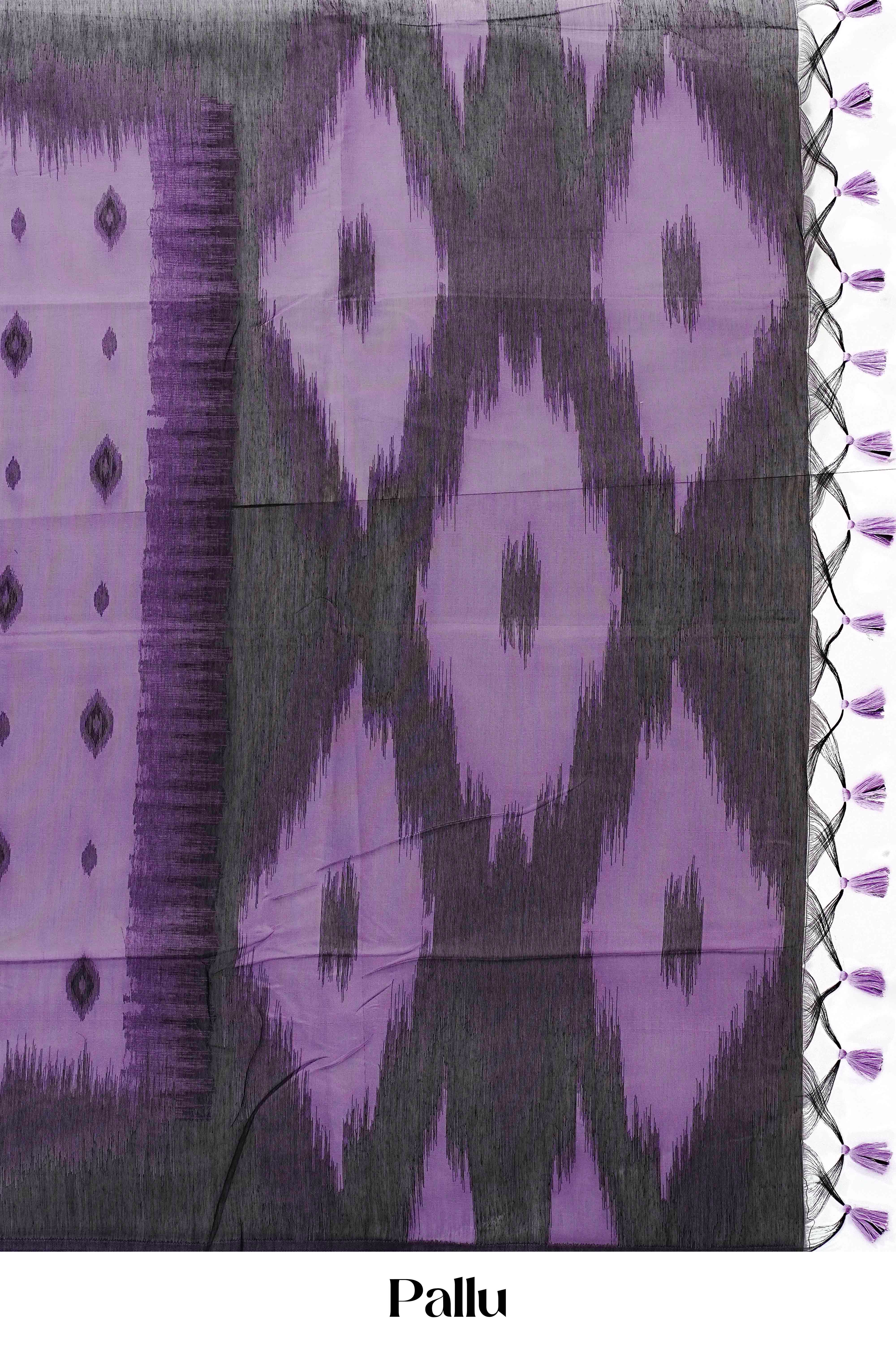 Purple South Cotton Ikkat Designs Thread Border - Image 5