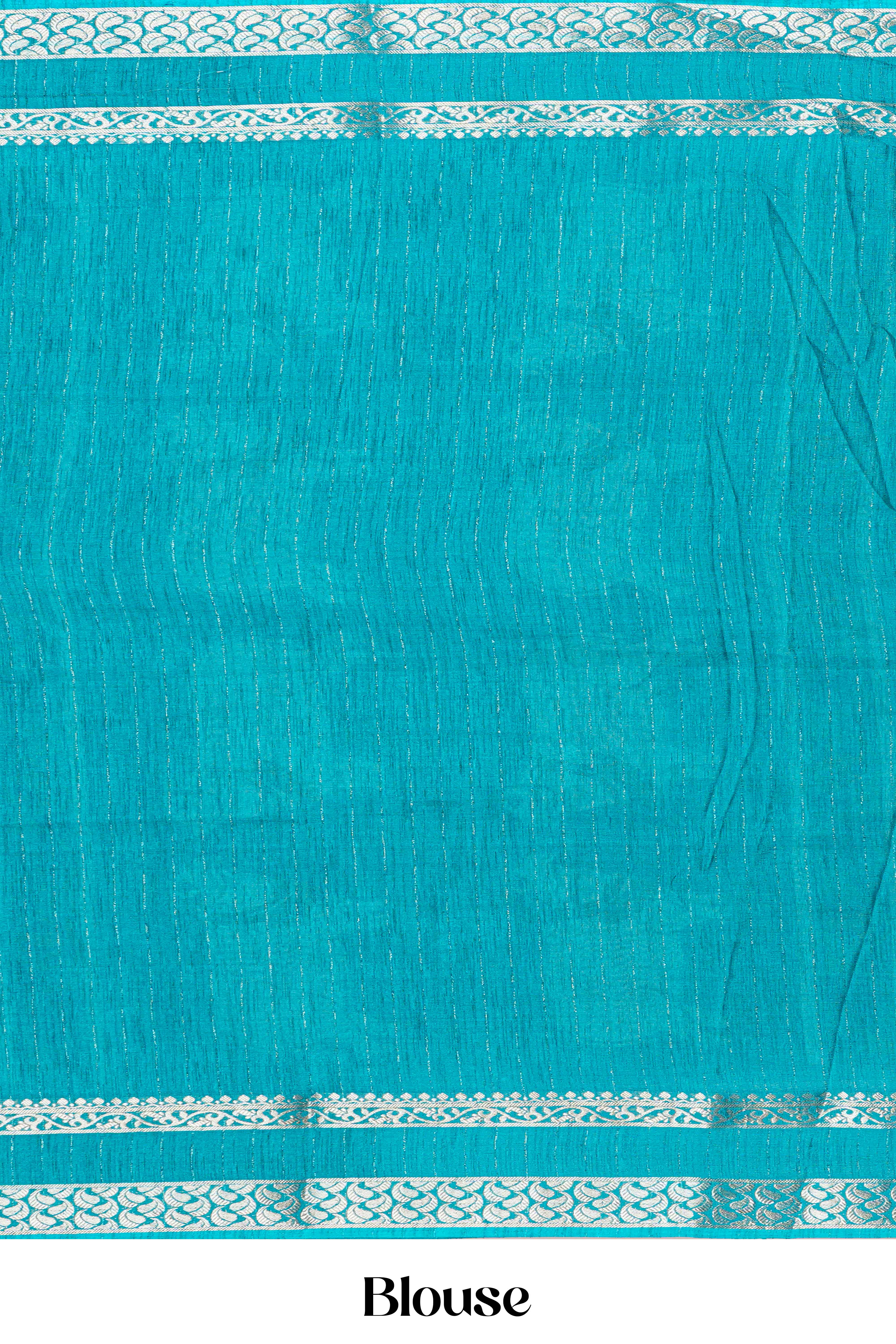 Rama Green Dola Silk Saree Jaali Design ,Pink Lotus Motifs Across The Body With Gold Zari Bentex Border Pichwai Design Pallu Along With Blouse - Image 6