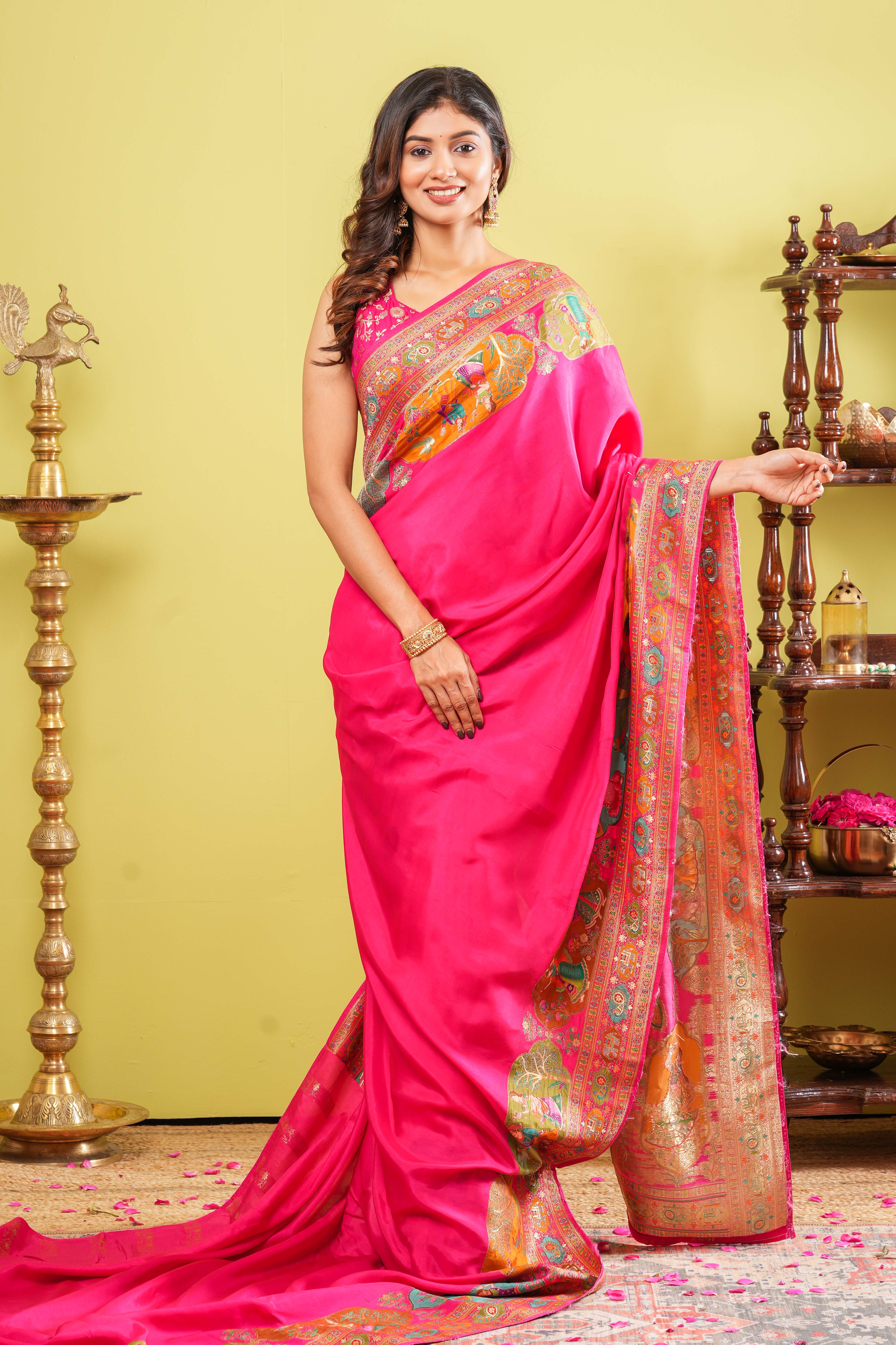 Pure Viscose Position Print Sarees