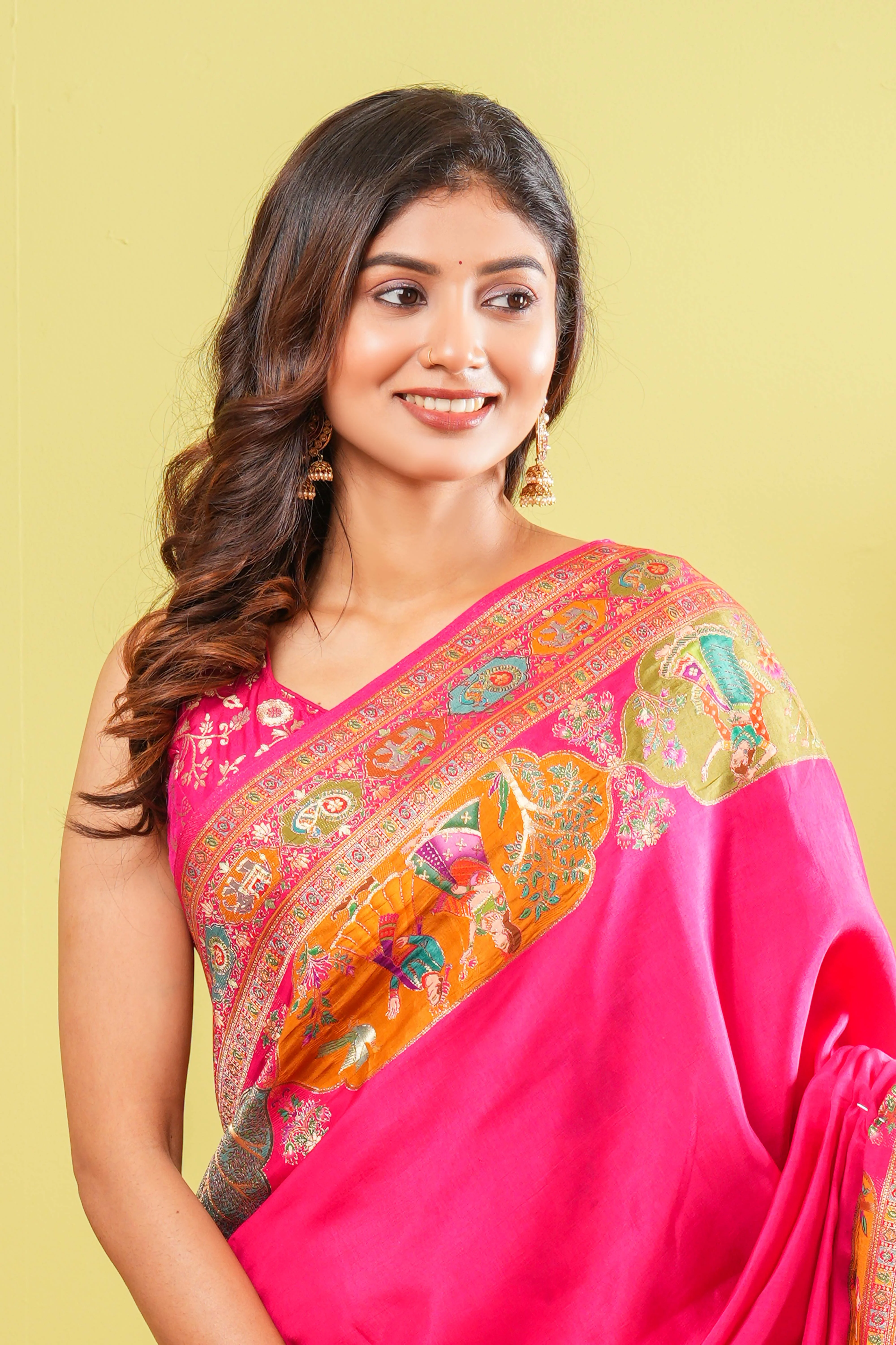 Pure Viscose Position Print Sarees - Image 3