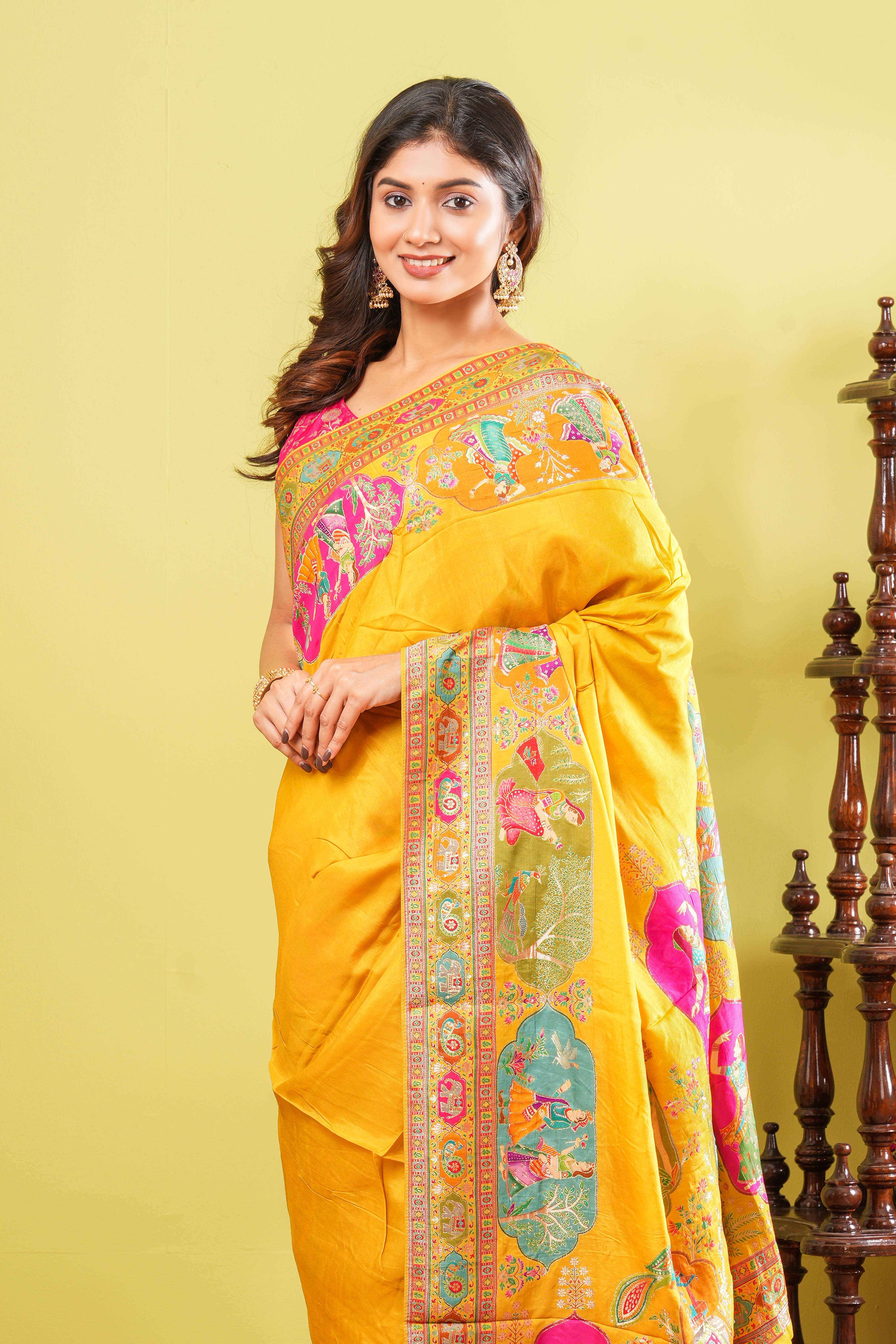 Pure Viscose Position Print Sarees - Image 3