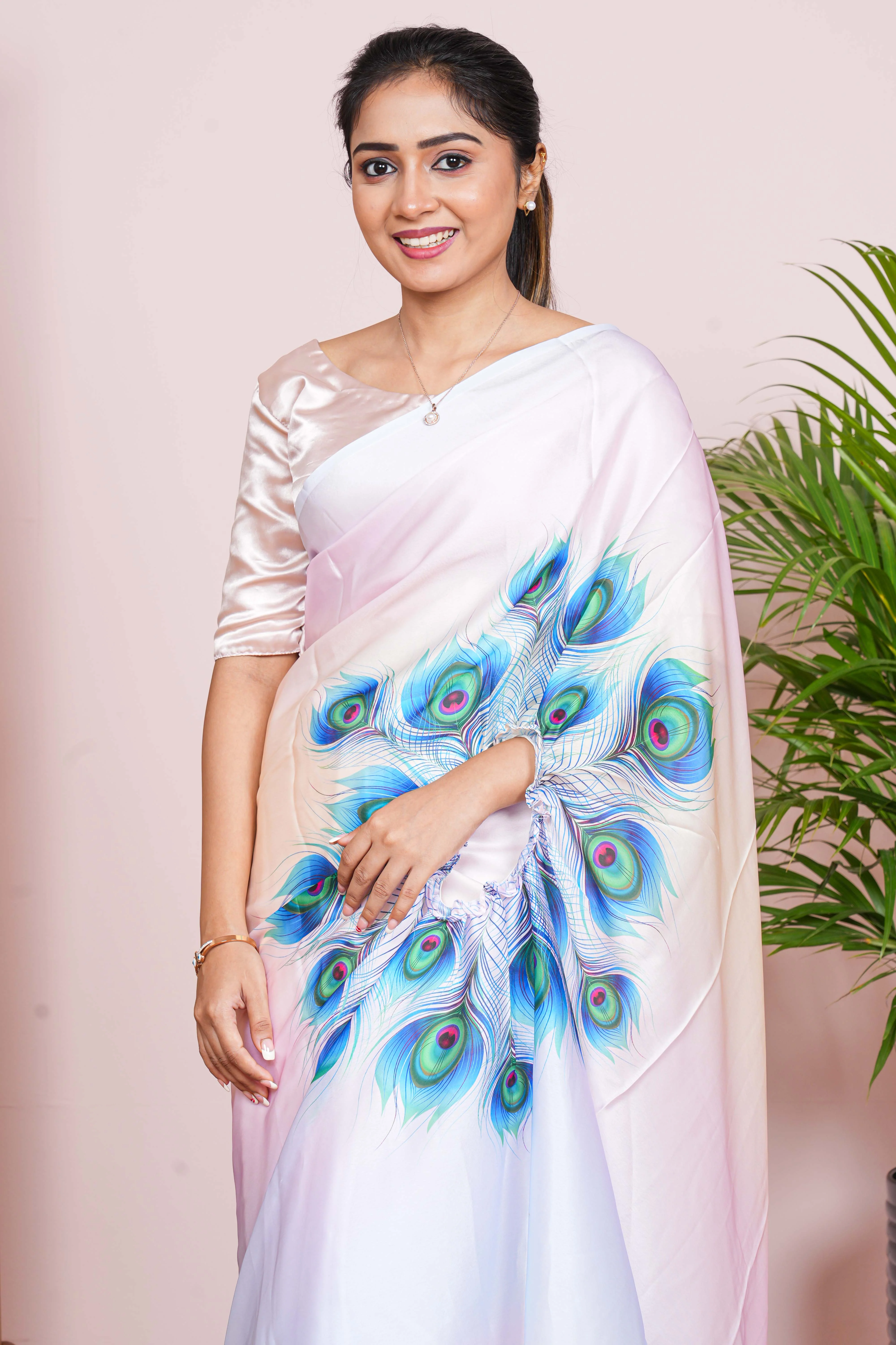 2 in 1 Kaftan designer Saree - Image 5