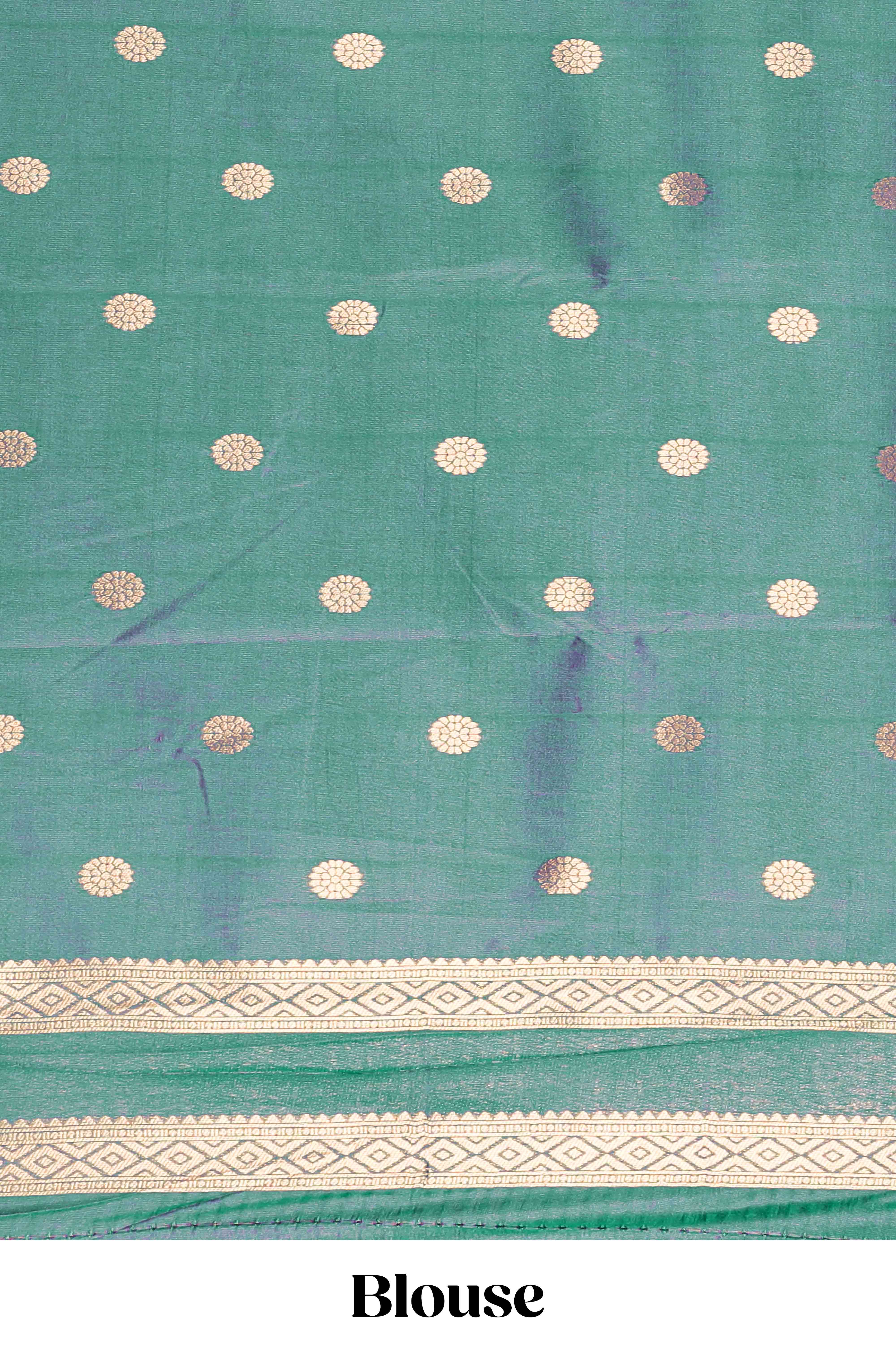 Semi Soft Silk Saree  Zari Check Bentex Border With Grand Zari Rich Pallu - Image 5