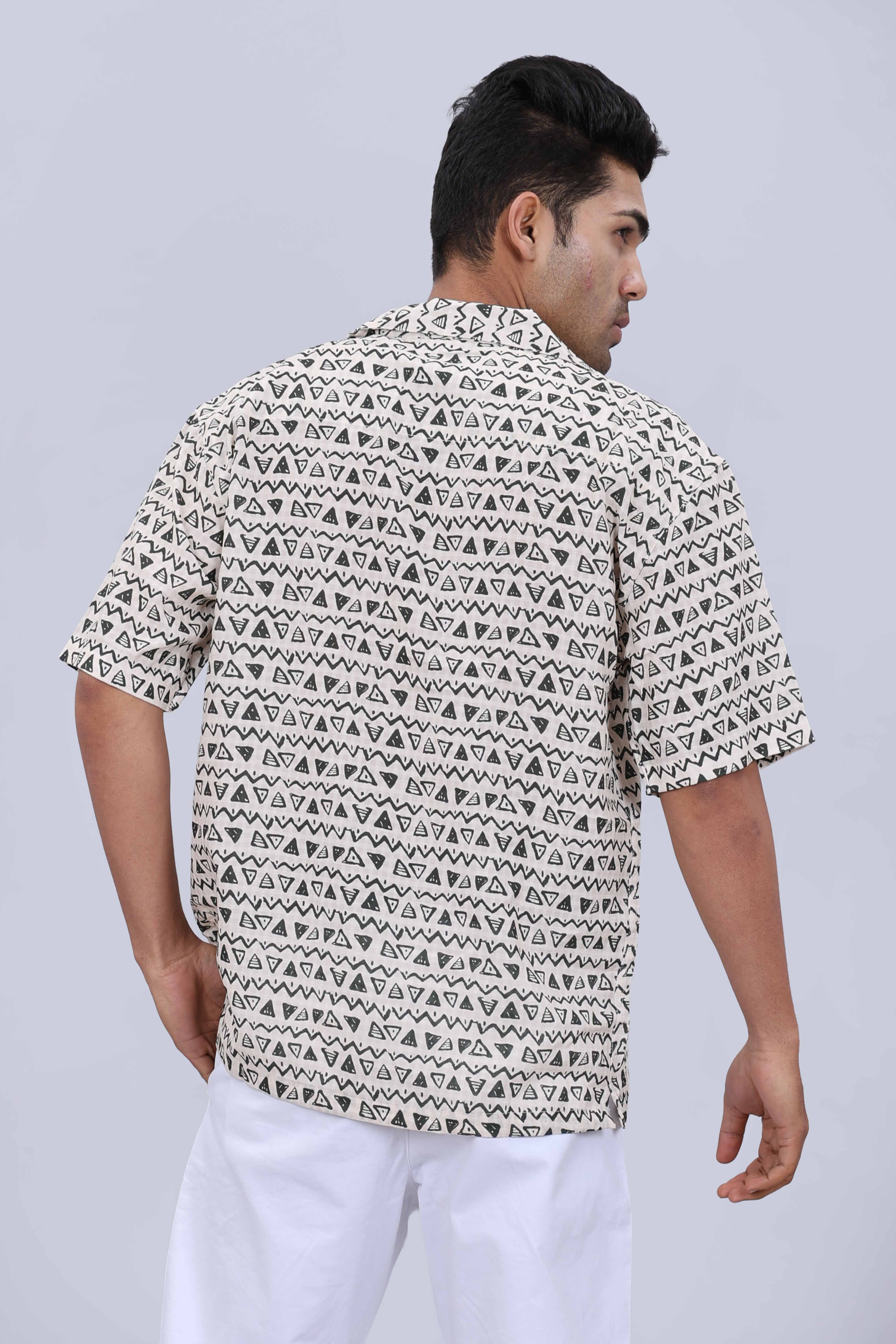 Men’s Casual Baggy Fit Cotton Shirt with Fancy Printed Collar - Image 5