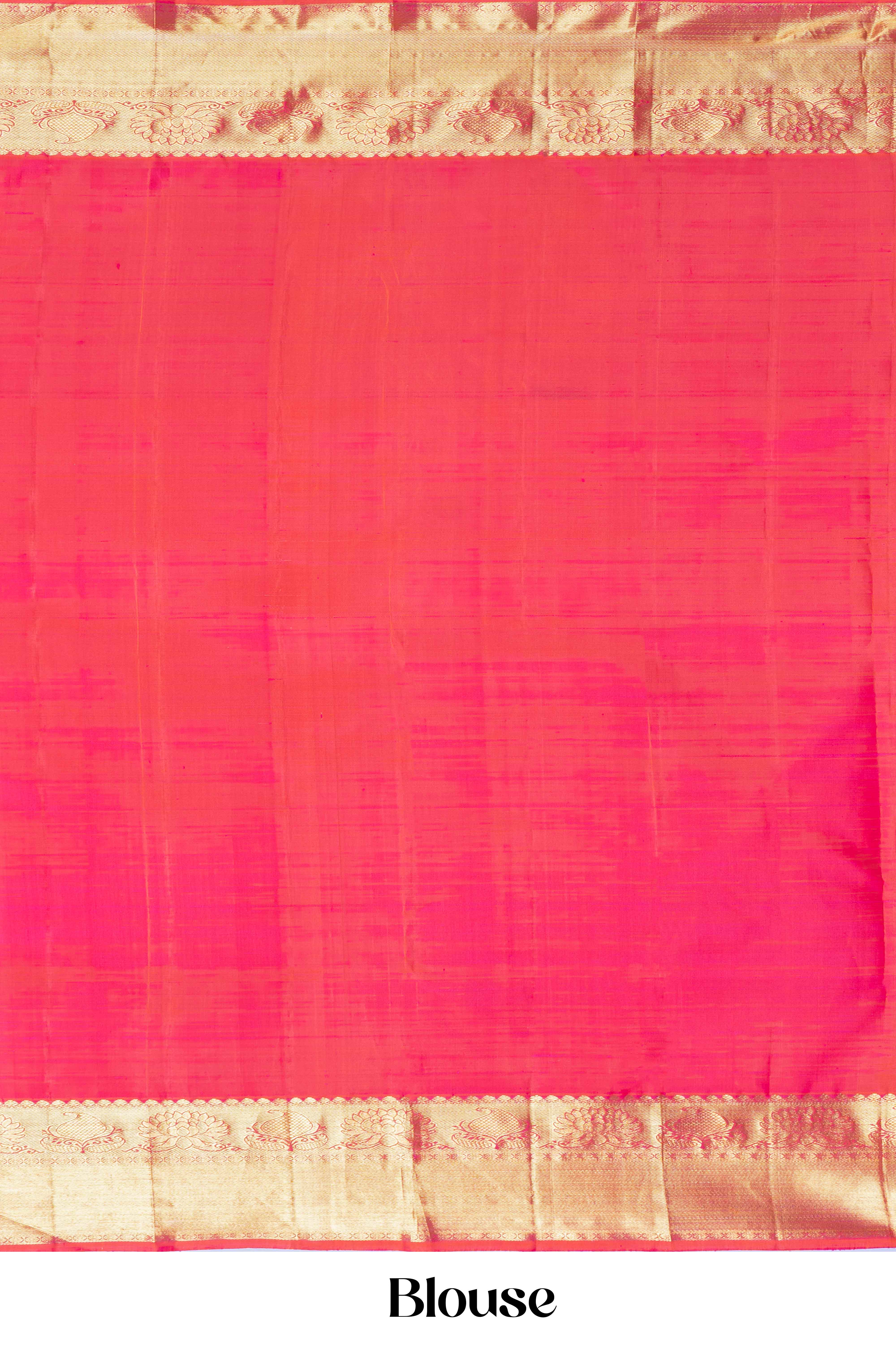 Red Swayamvara Pattu Saree Jacquard Work With Zari Woven Border - Image 5