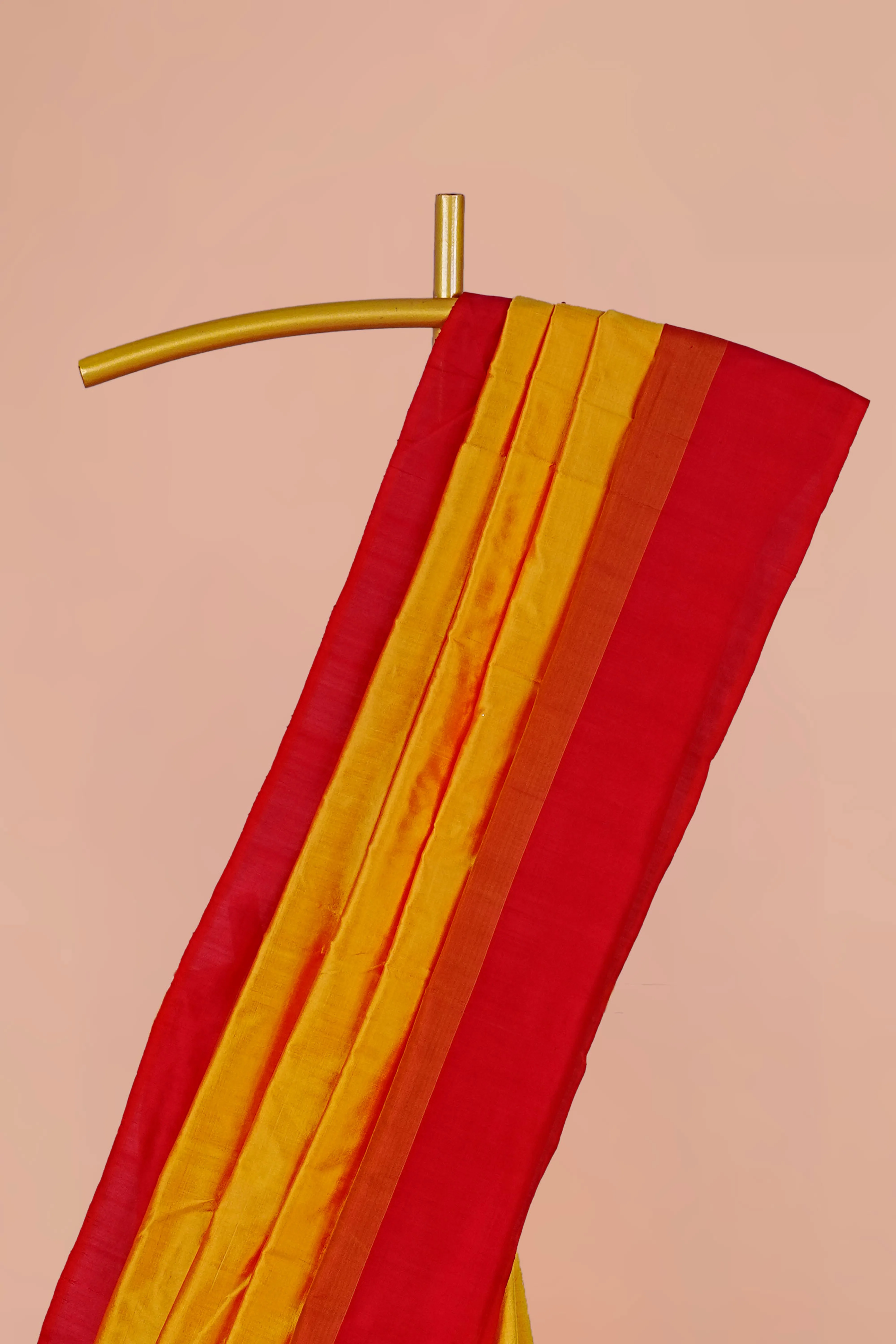 Yellow & Red Contrast Border Pure Pochampally Ikkat Silk Saree with Traditional Weave – ₹9,900 - Image 2