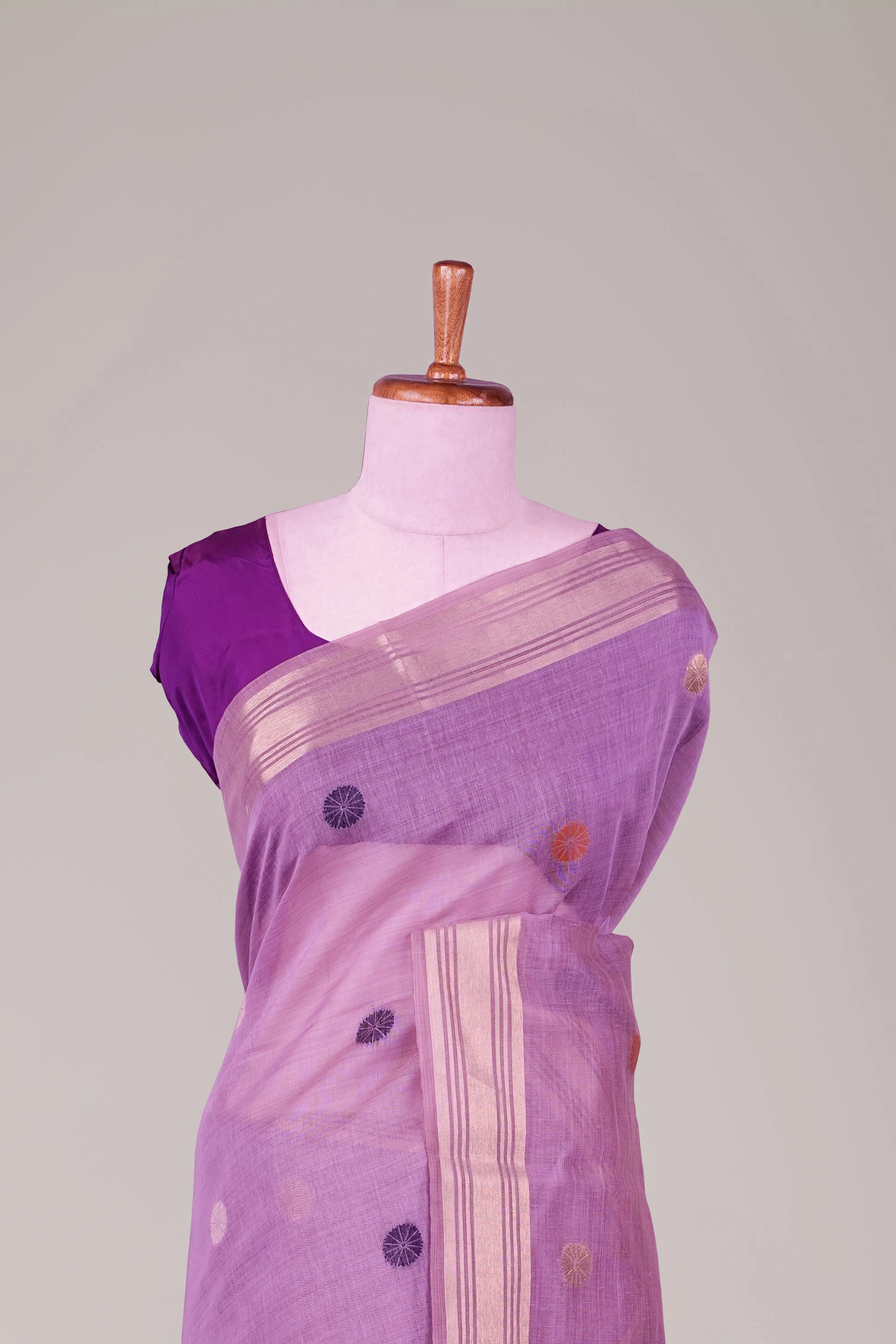 South Cotton Coin Butta Across The Body With Contrast Pallu - Image 3