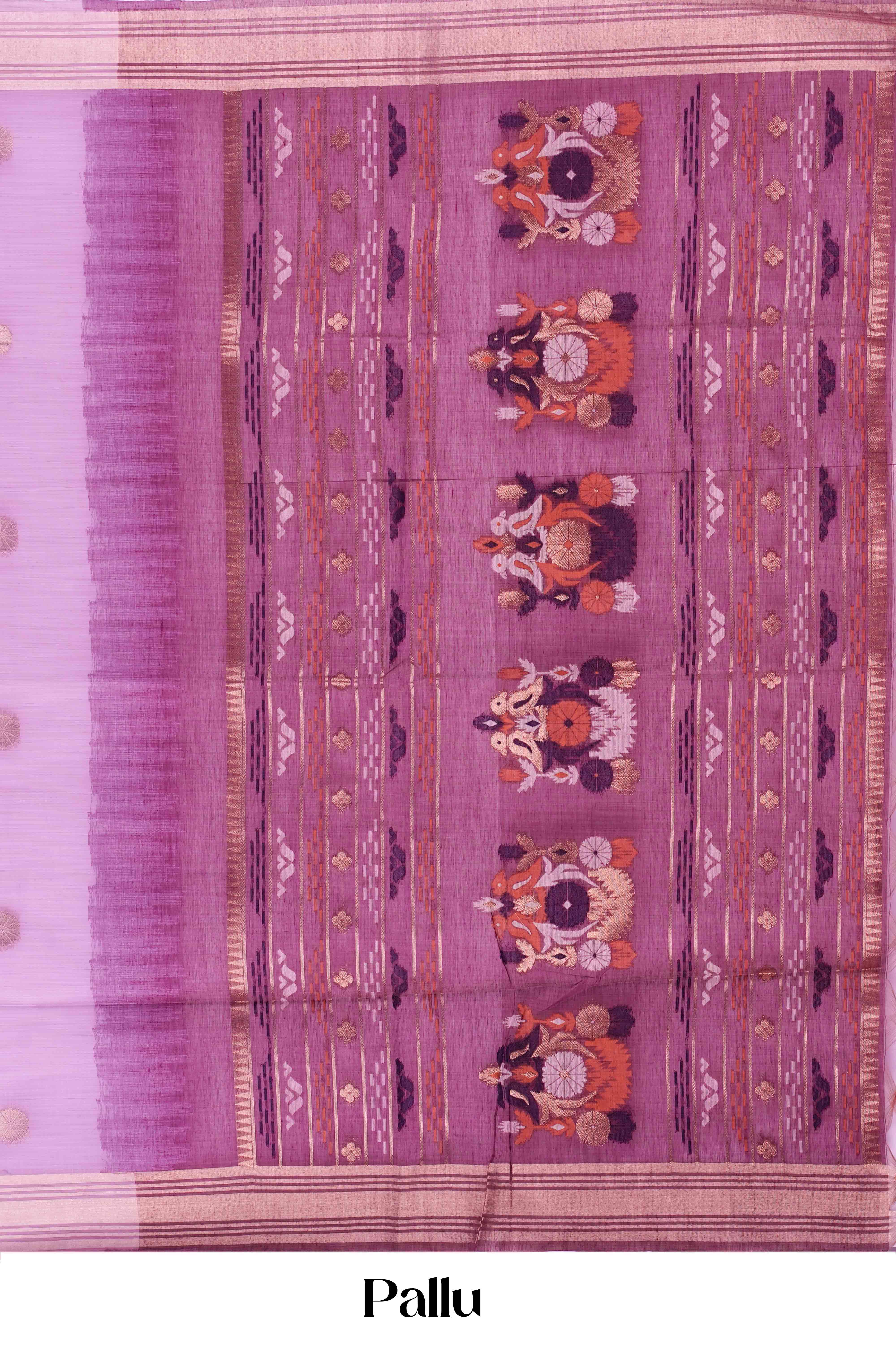 South Cotton Coin Butta Across The Body With Contrast Pallu - Image 5